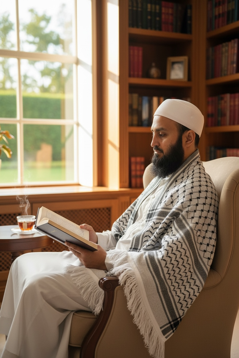 The Legacy Keffiyeh Shawl – White & Black Heritage Edition