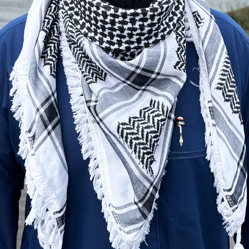 Gaza Keffiyeh with White Tarboosh