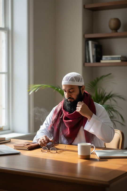 Red Ember Keffiyeh – Flame of Tradition”