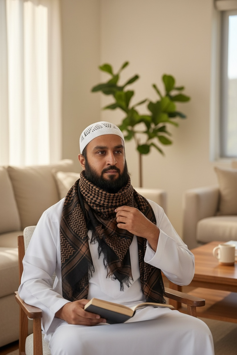 The Desert Warrior Shemagh – Black & Brown Edition