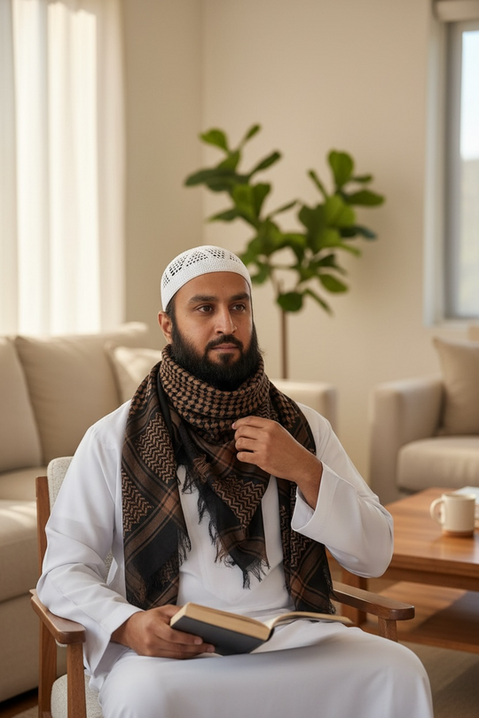 The Desert Warrior Shemagh – Black & Brown Edition