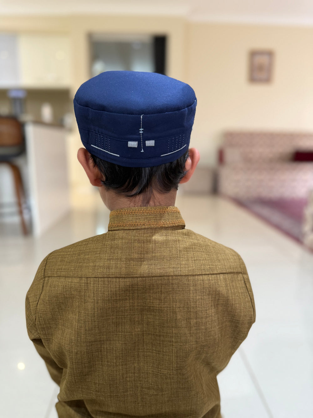 Zuhd Blue & Grey Soft Sunnah Cap 1