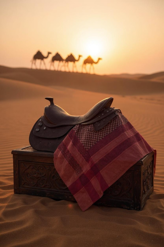 Brick Rust Shemagh – Woven with Heritage