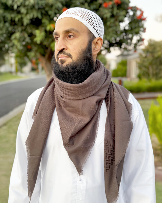 Brownish Grey Keffiyeh Shemagh