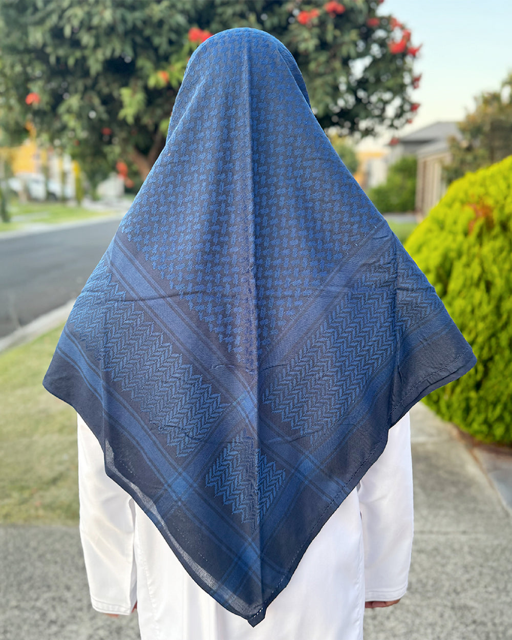 Royal Navy Blue & Blue Keffiyeh Shemagh