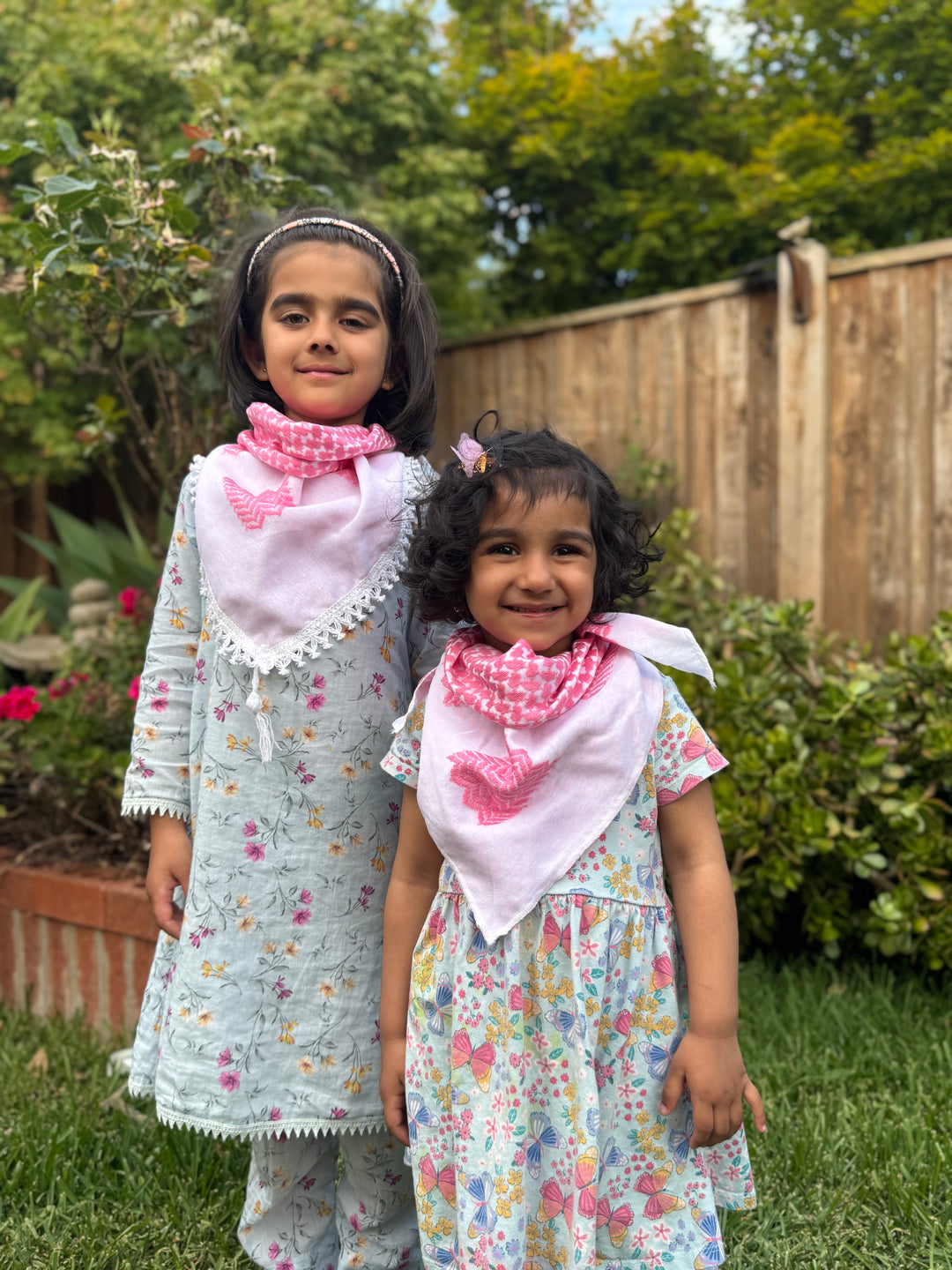 Grace in Every Thread: Bespoke Pink & White Bandana