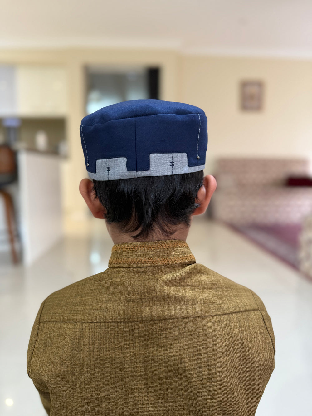 Zuhd Blue & Grey Soft Sunnah Cap