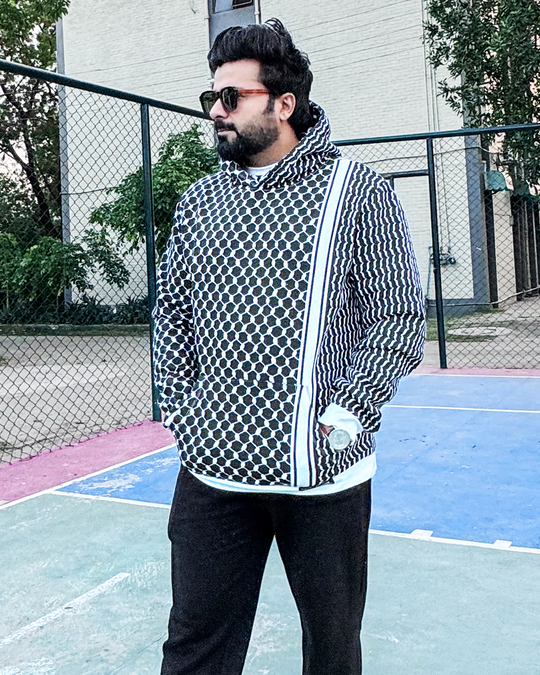 Winter Exclusive: Adult Black & White Keffiyeh Hoodies - First in Australia