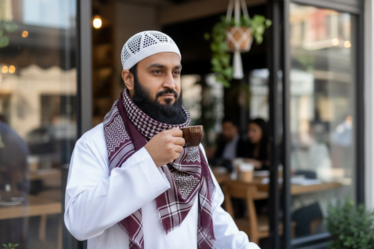 The Royal Maroon Shemagh – Timeless Keffiyeh Collection