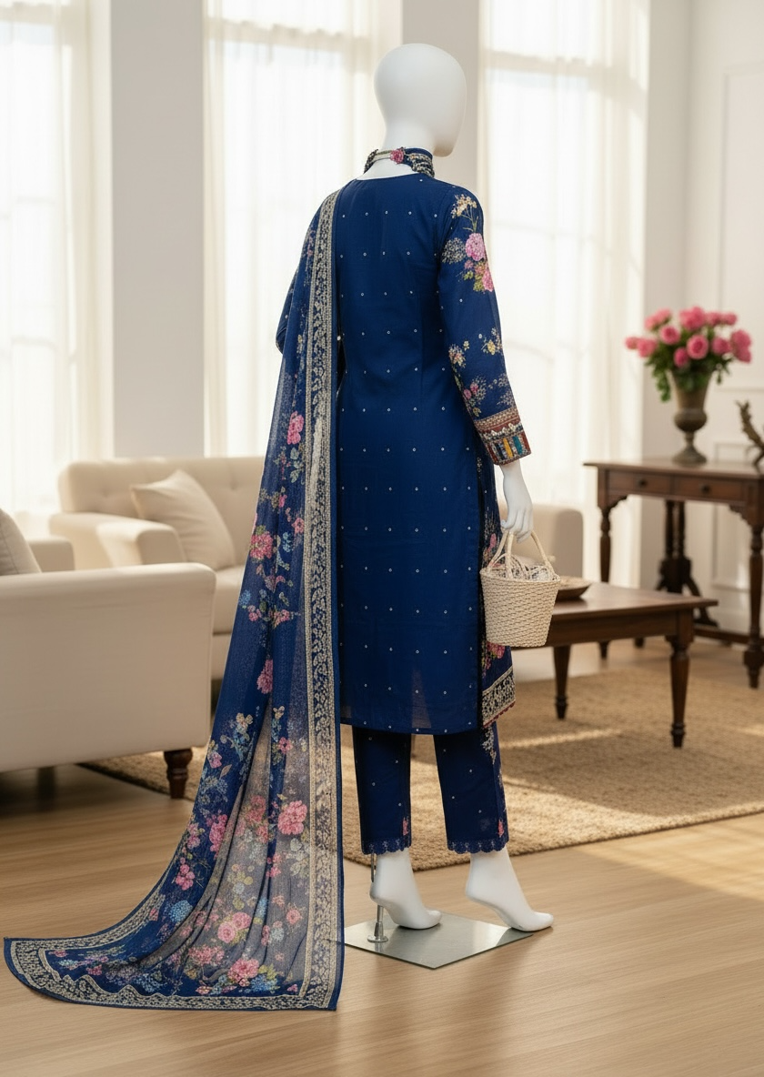 Midnight Bloom Viscose Ensemble (Medium)