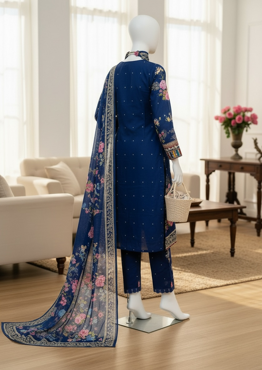 Midnight Bloom Viscose Ensemble (Medium)