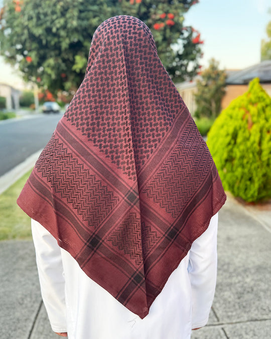 Dark Maroon Keffiyeh Shemagh