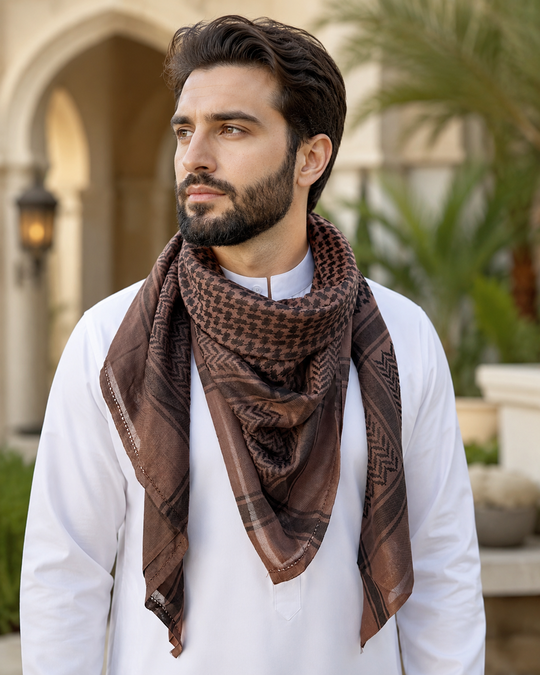 Brown Legacy Shemagh – Premium Weave