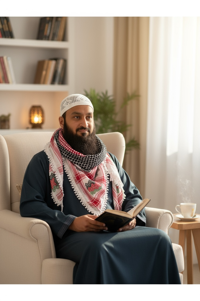 Palestine Flag Keffiyeh White Tassels Heritage
