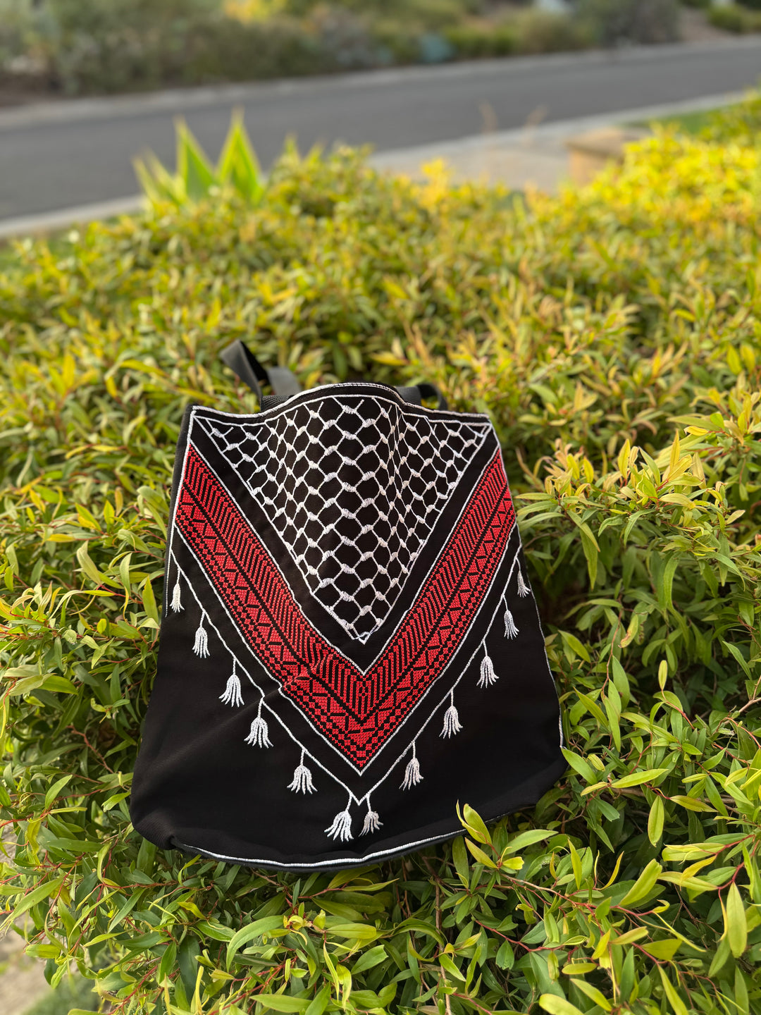 Heritage Carry: Palestine Keffiyeh Embroidered Bag – A Unique Masterpiece by Zuhd (HAND MADE)