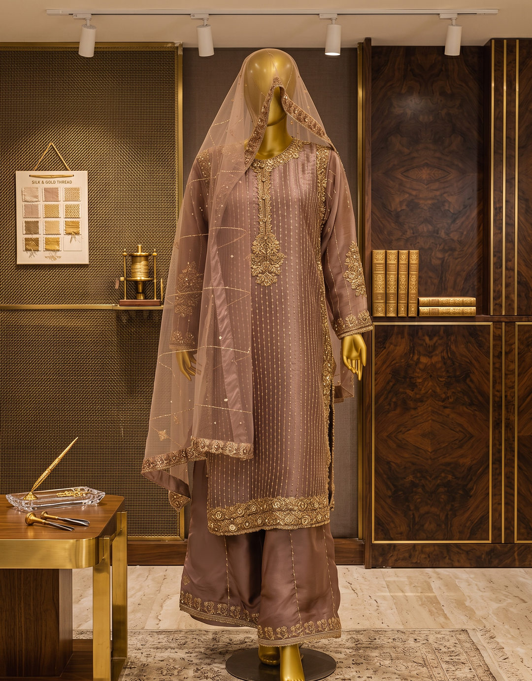 Mink Zareen Zardozi Shalwar Kameez