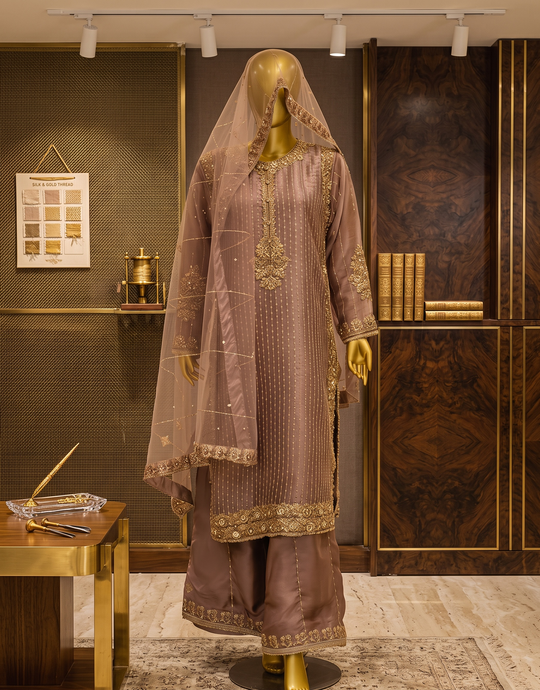 Mink Zareen Zardozi Shalwar Kameez
