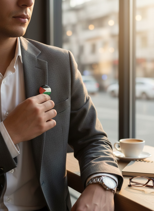 Flag of Identity Badge – Palestine Minimalist Pin