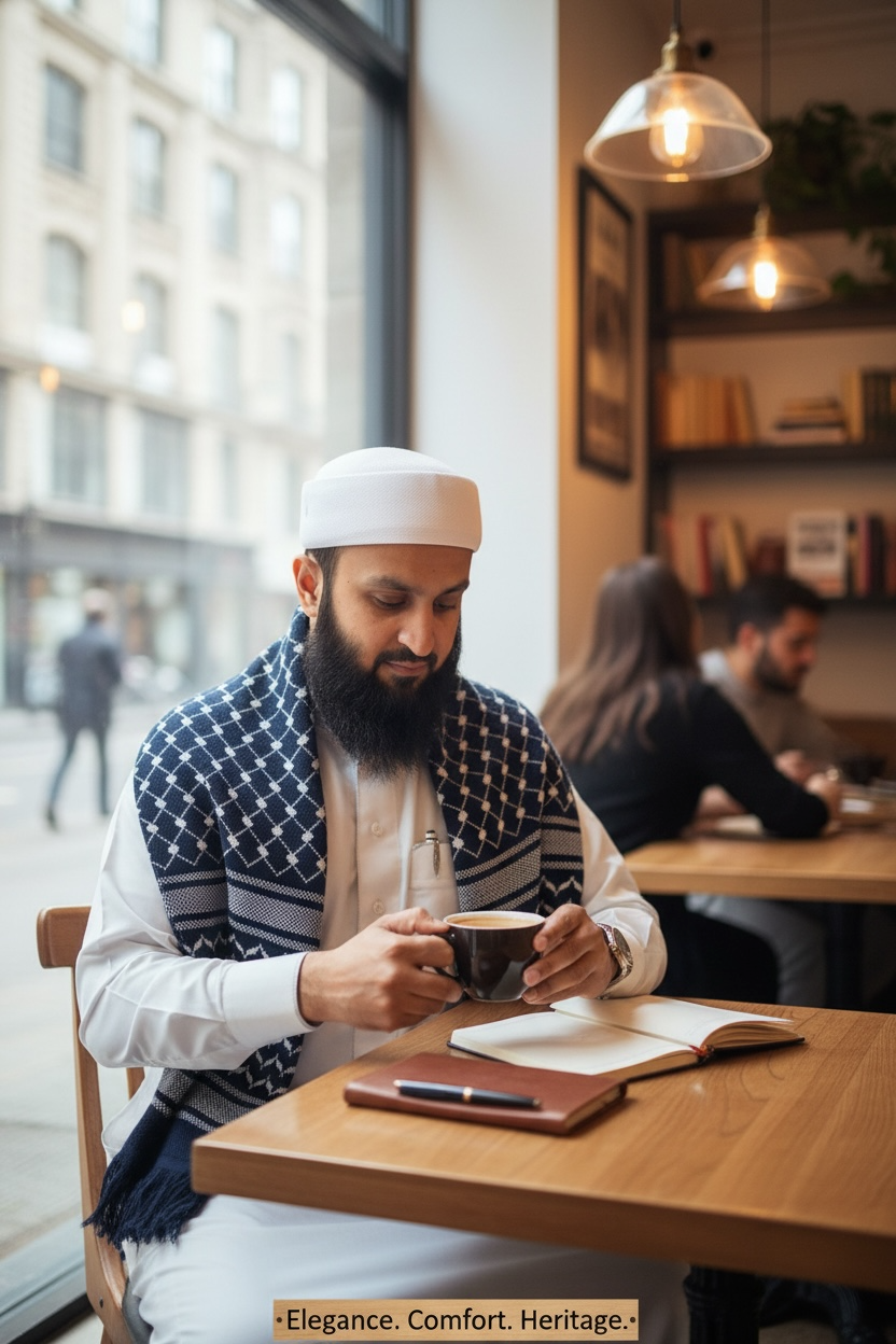 The Navy Legacy Keffiyeh Shawl – Heritage Edition