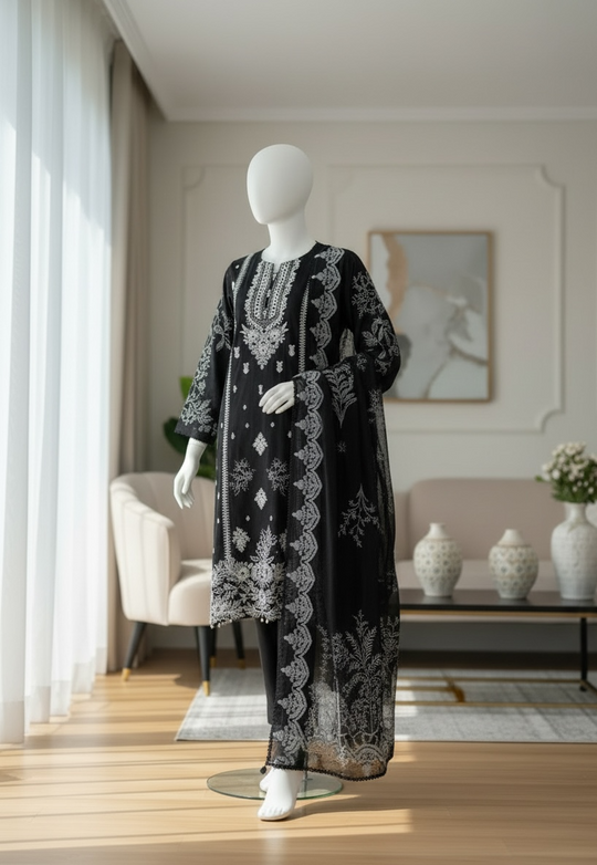 Midnight Noir Organza Ensemble (Large)