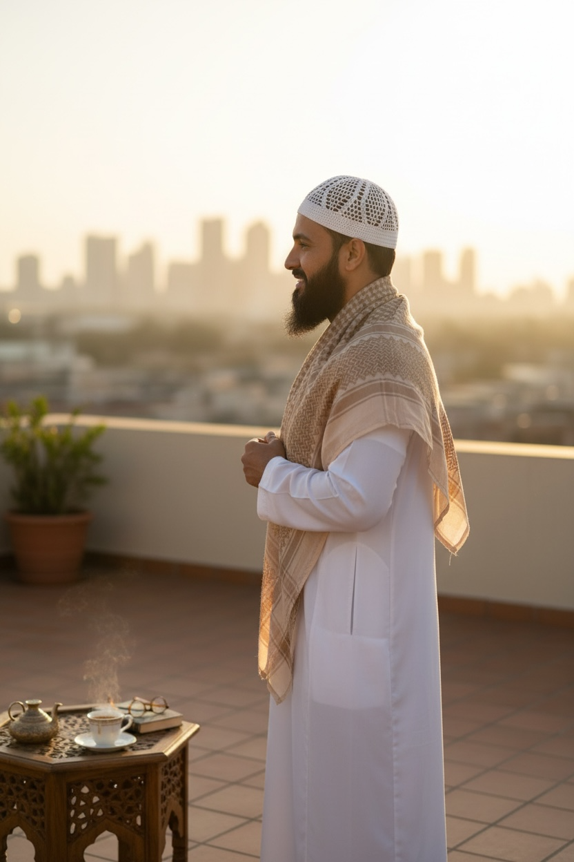 Desert Linen Keffiyeh – Sand Beige Edition