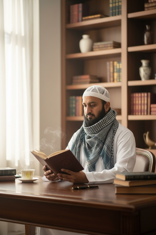 The Teal Warrior Shemagh – Classic Palestine Weave