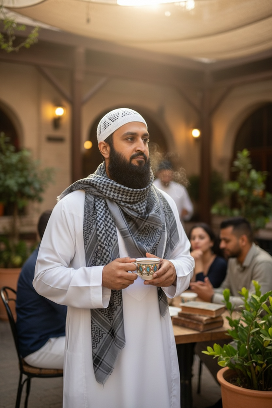 The Grey Falcon Shemagh – Heritage Keffiyeh Edition