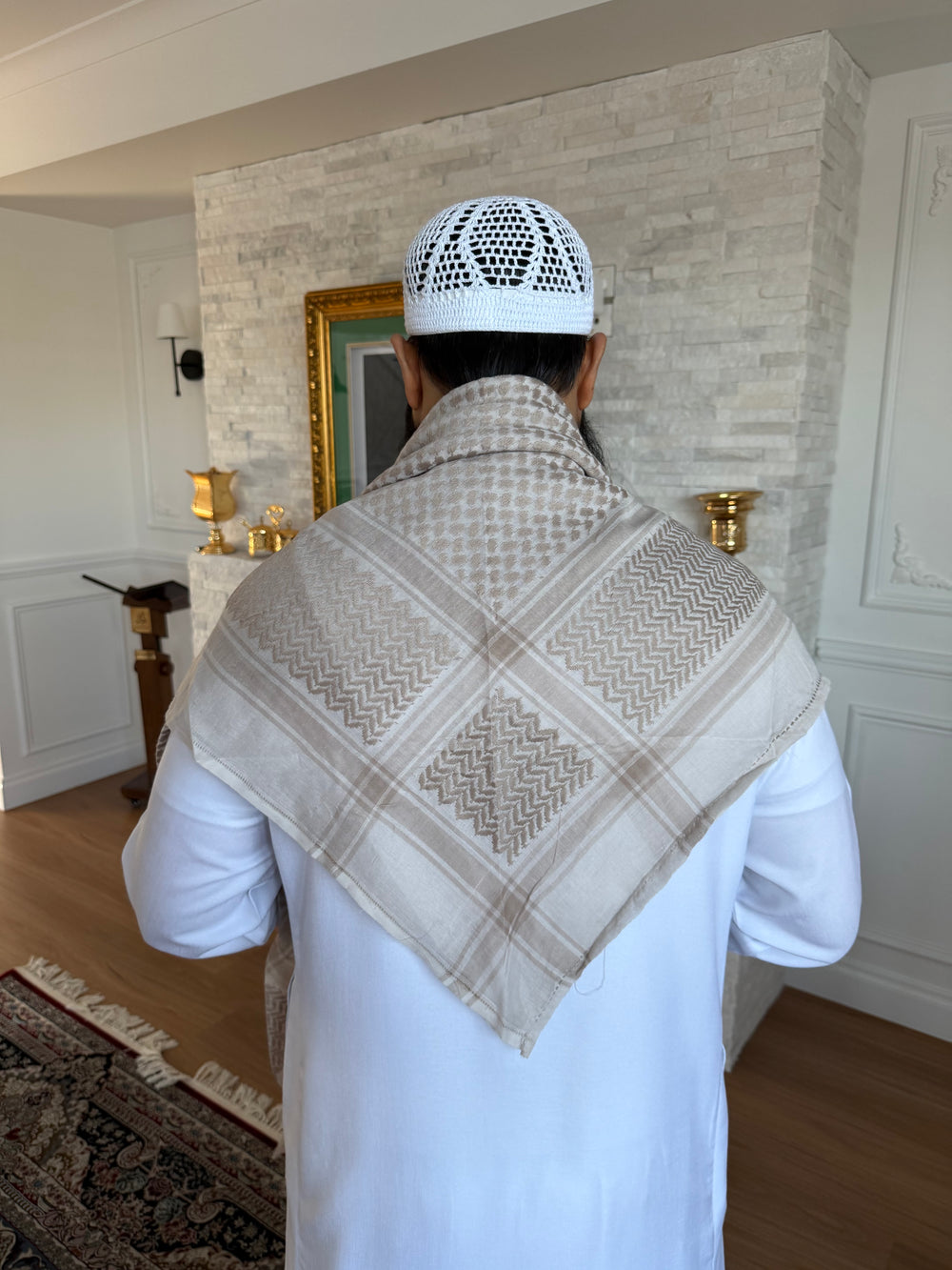 Desert Taupe Keffiyeh – Oat Sand Edition