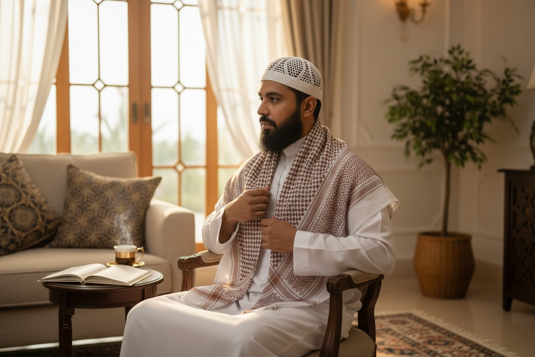 Cedar Dune Keffiyeh – Coffee Brown Edition