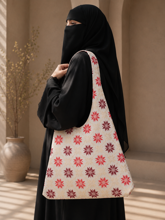 The Heritage Hobo 3 – Handcrafted Palestinian Pattern Bag