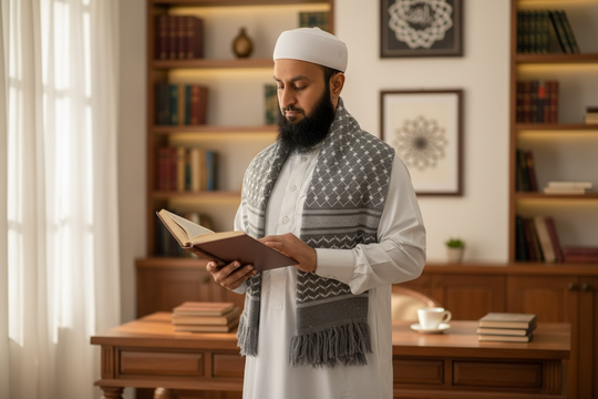 The Silver Legacy Keffiyeh Shawl – Heritage Edition