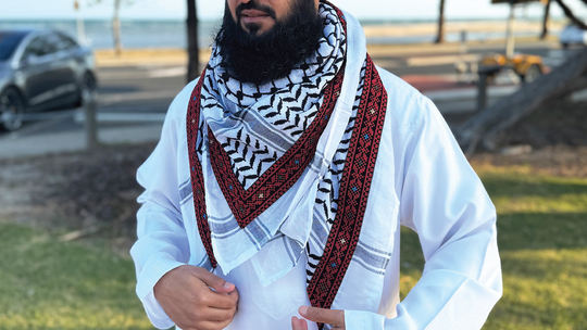 Kuffiyeh Heritage Brodé Rouge Jourie