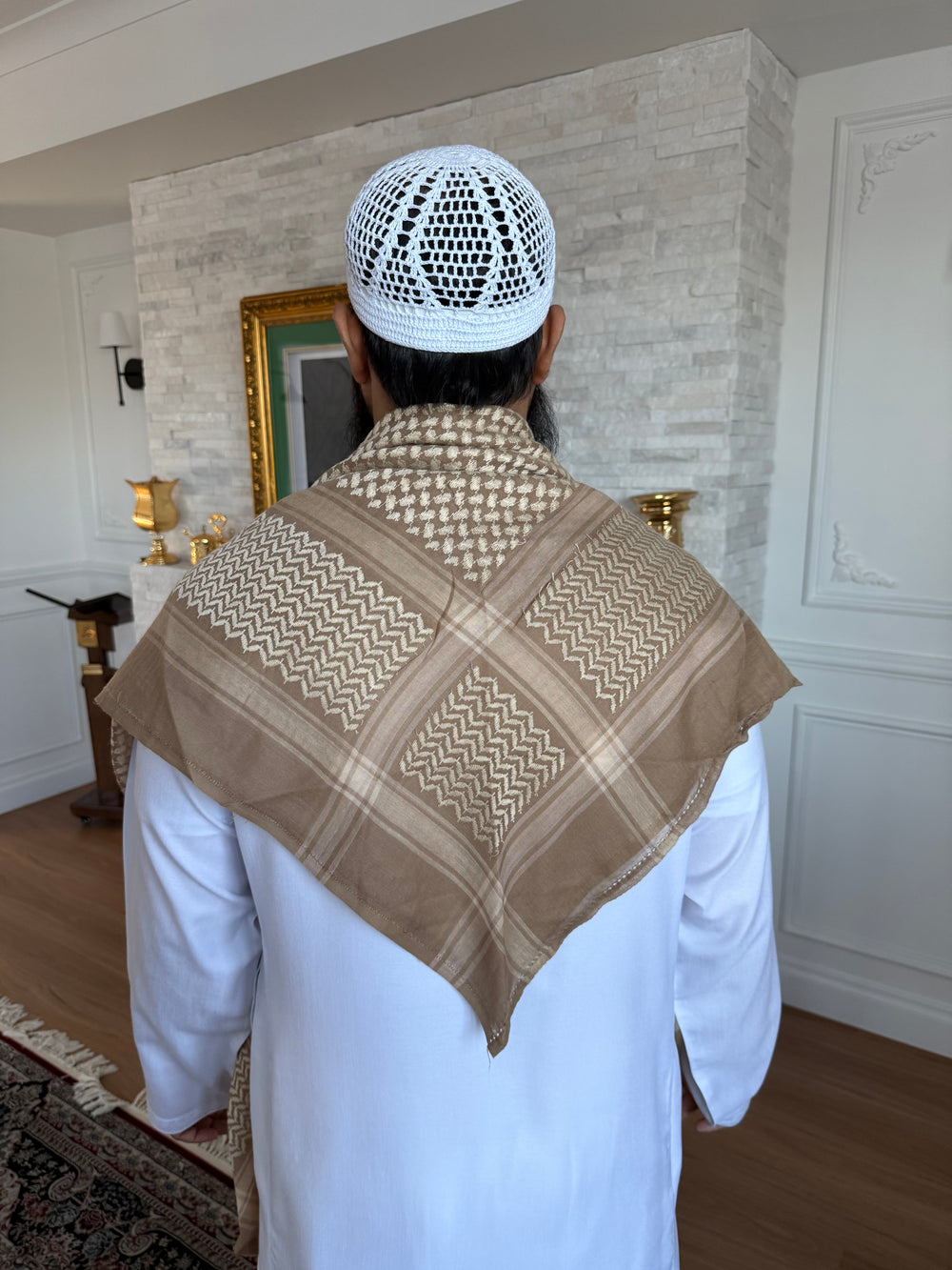 Desert Olive Keffiyeh – Earth Khaki Edition