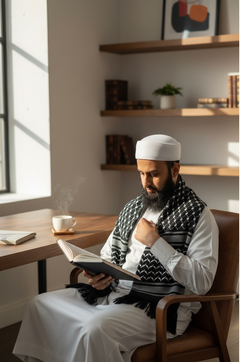 The Midnight Legacy Keffiyeh Shawl – Black Edition