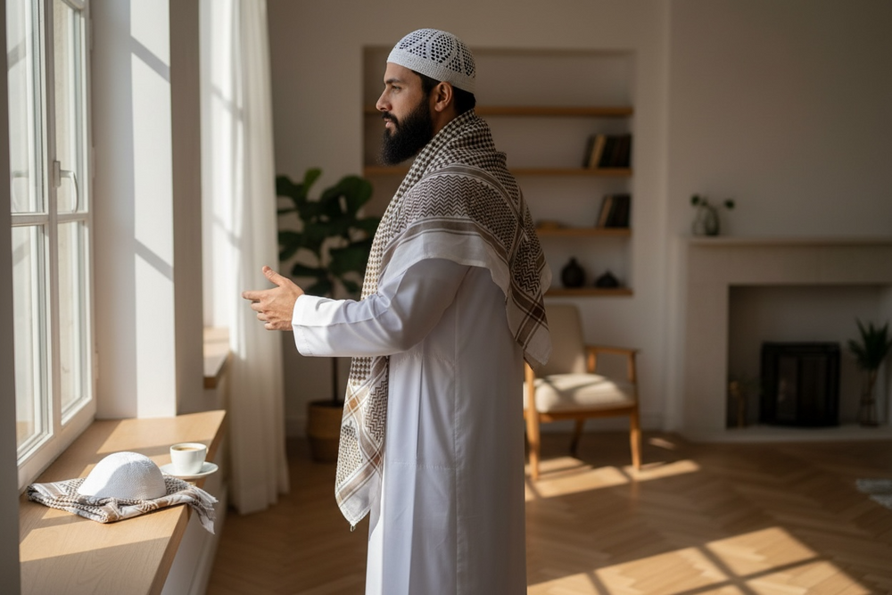 Desert Frost Keffiyeh – Ivory White Edition