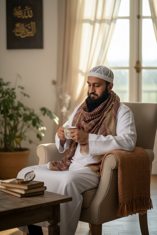 Bedouin Flame Shemagh – Classic Arab Craft