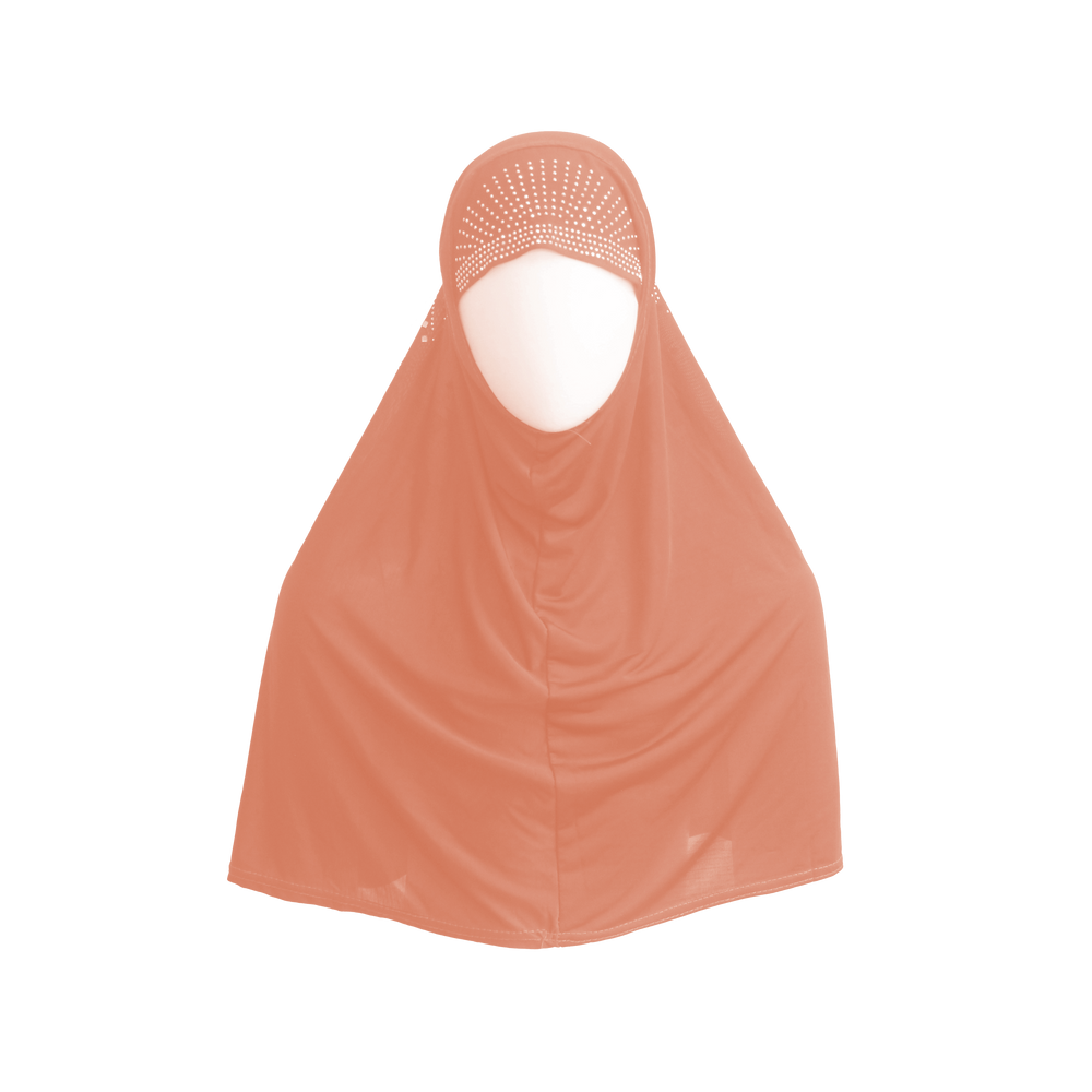 Beaded Light Pink Prayer Hijab