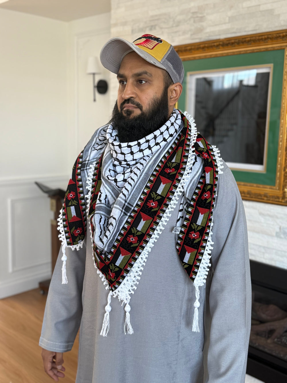 Hand-Finished Palestinian Keffiyeh
