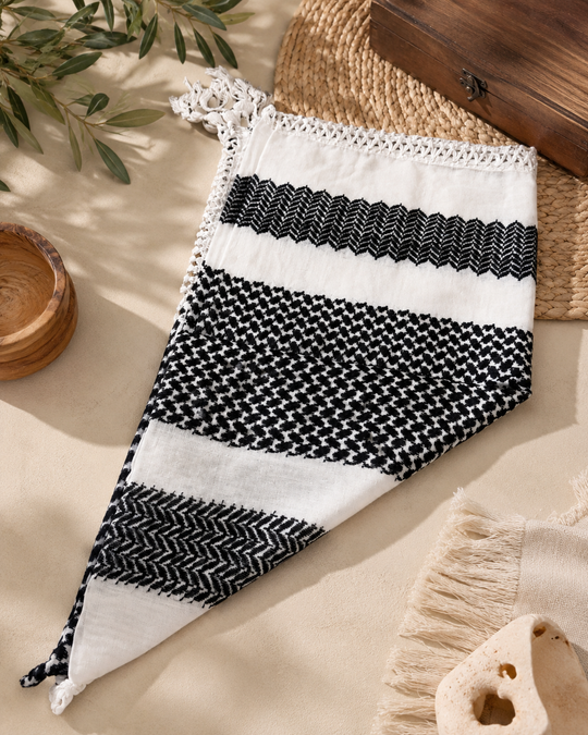 Gaza Keffiyeh with Tarboosh – Modern Traditional Design
