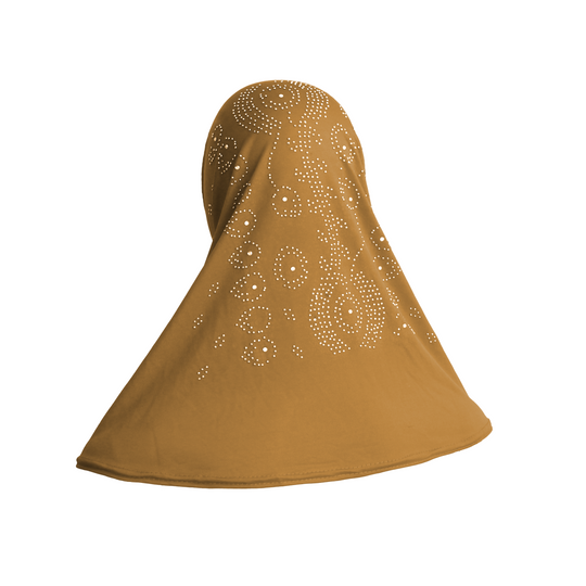 STONES DECORATED brown HIJAB