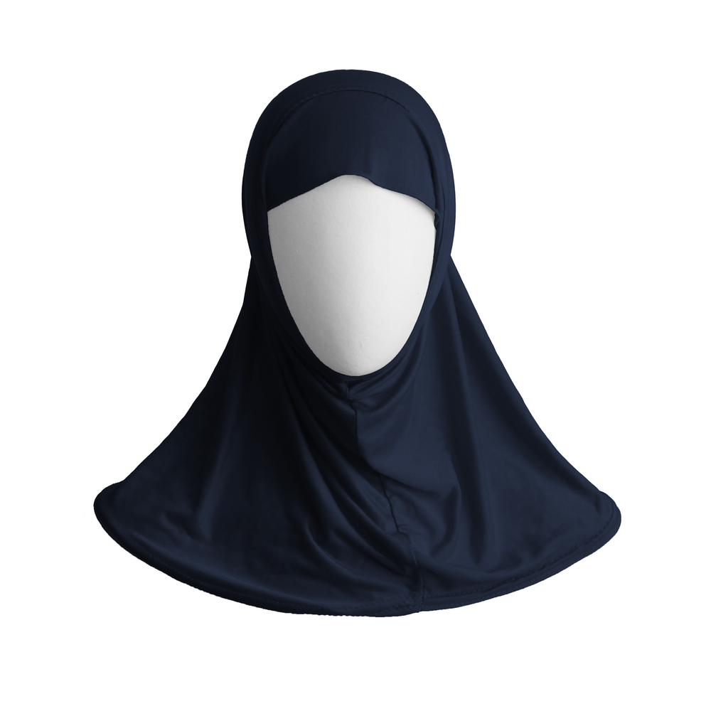 Zuhd Plain Style Dark blue Hijabs