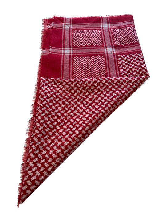 The Red Guardian Shemagh – Classic Arab Pattern