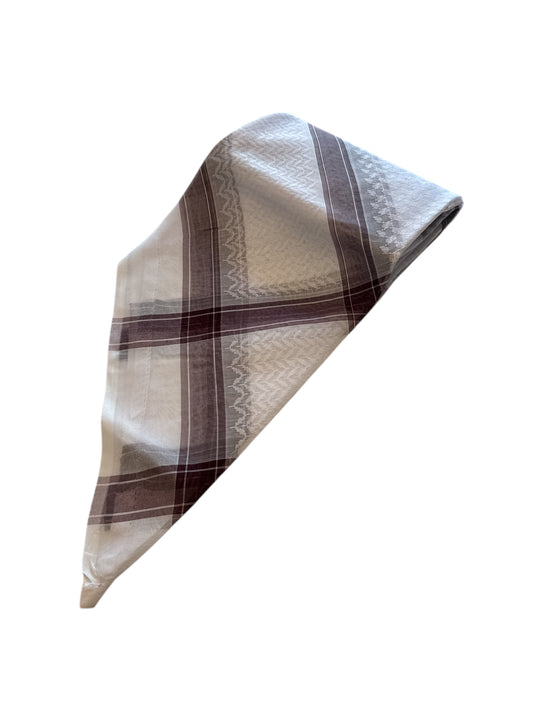 White & Maroon Keffiyeh Shemagh