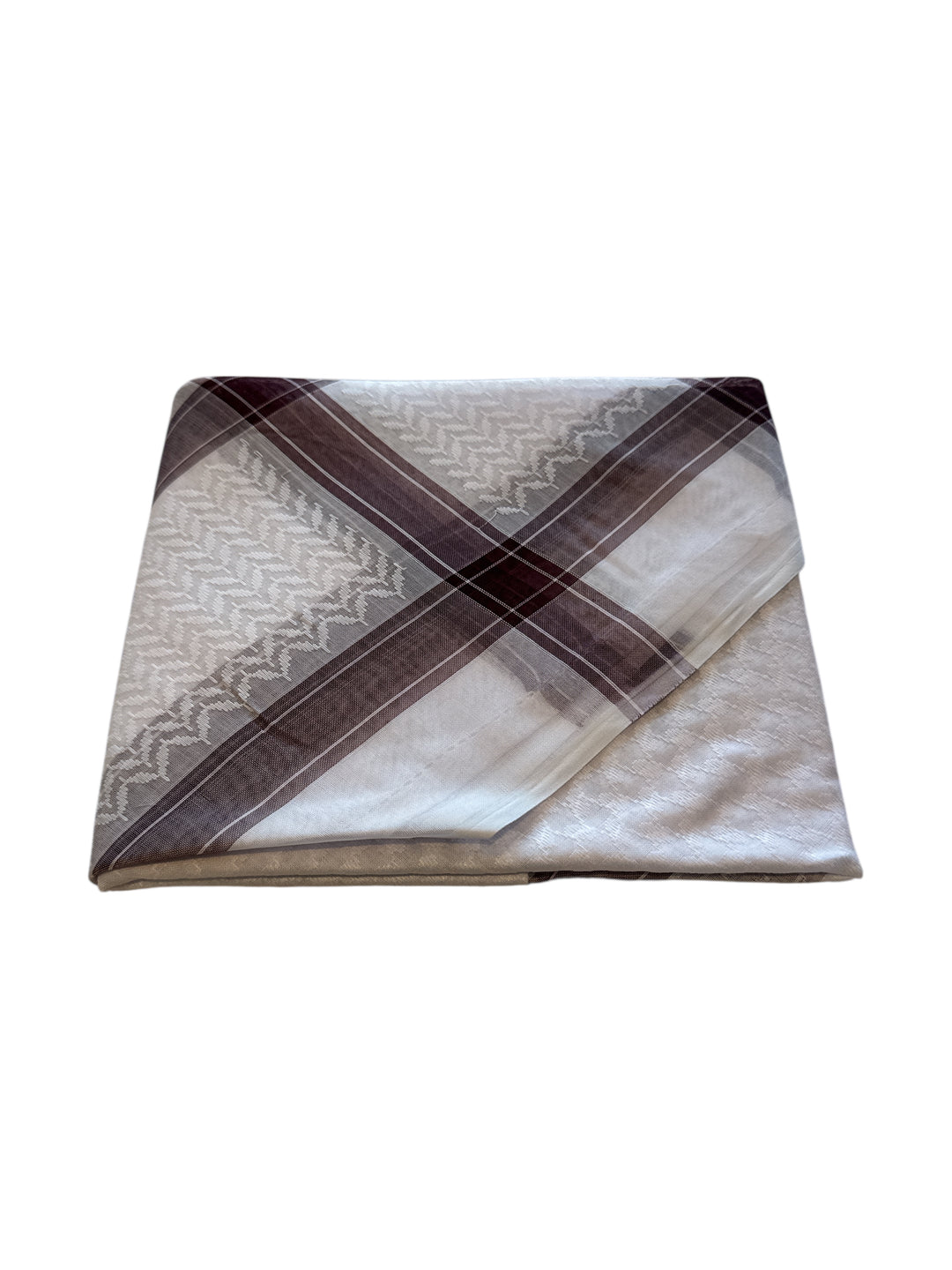 White & Maroon Keffiyeh Shemagh