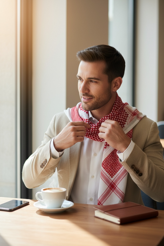 Legacy Premium Red & White Shemagh