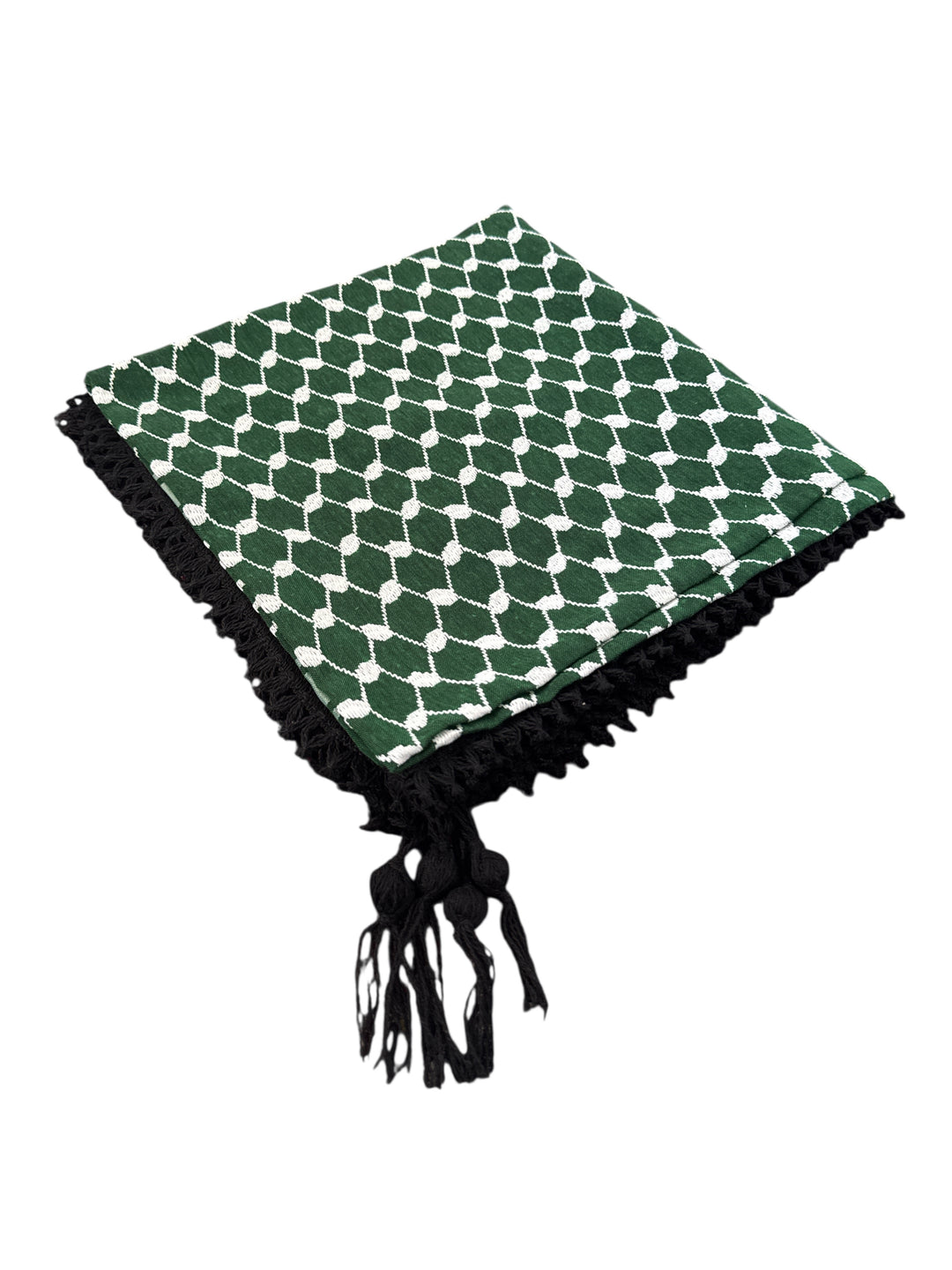 Zuhd Keffiyeh – Green, White & Black Pattern
