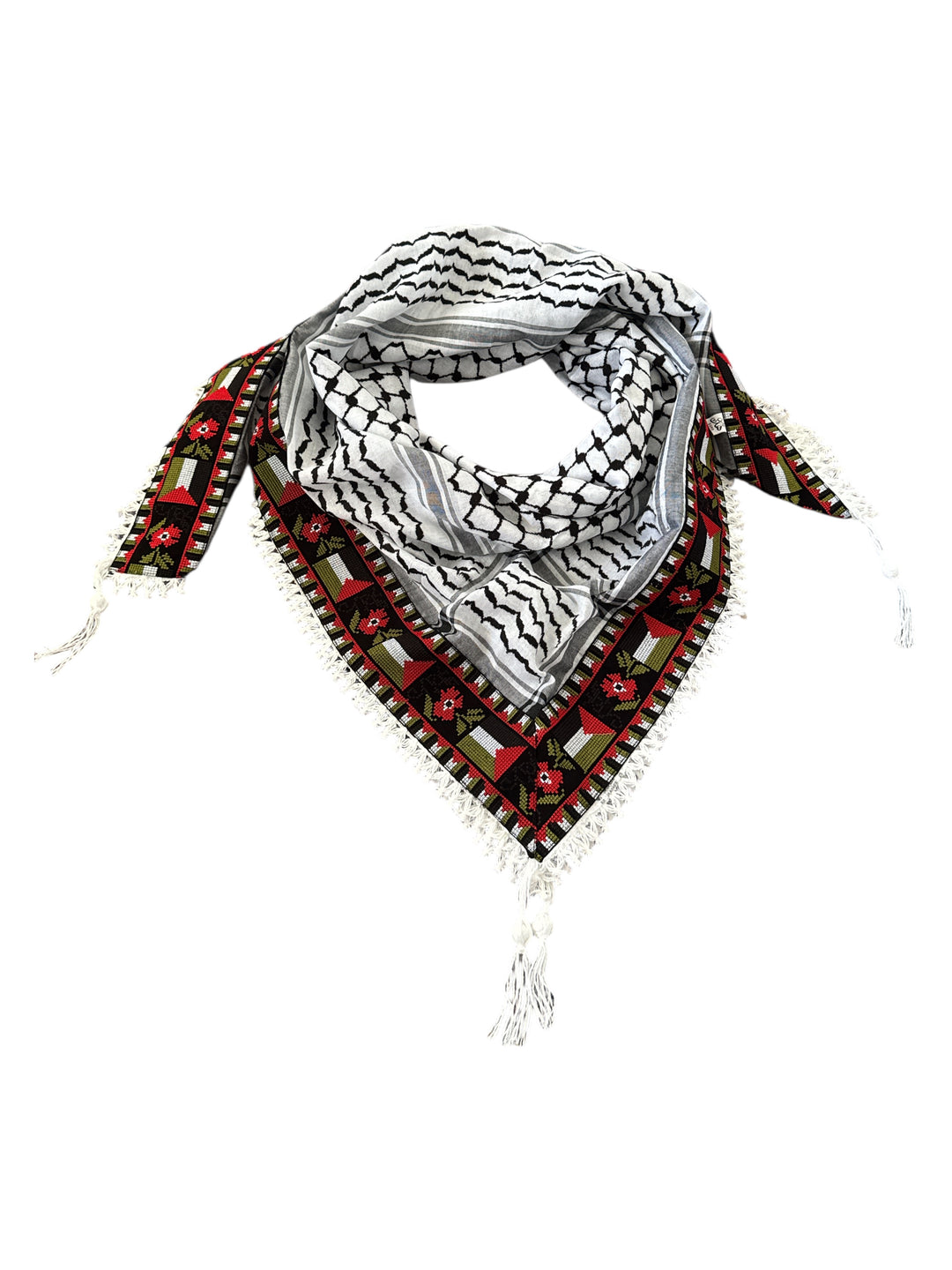 Hand-Finished Palestinian Keffiyeh