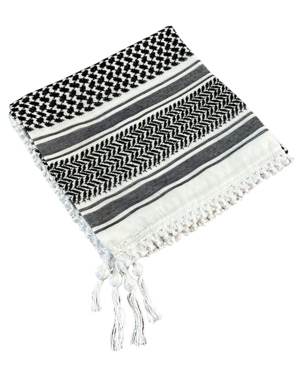 The Gaza Keffiyeh with White Tarboosh - A Tapestry of Resilience and Style