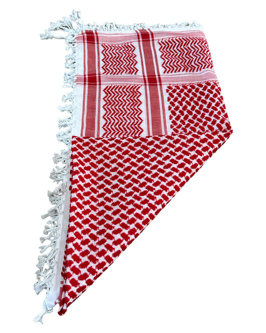 Le keffieh palestinien rouge et blanc avec tarboosh – l’élégance rencontre le patrimoine 
