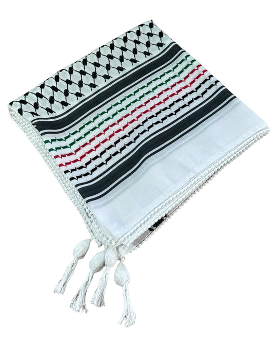 Exclusive Palestine Keffiyeh with Tassels (Polyester)